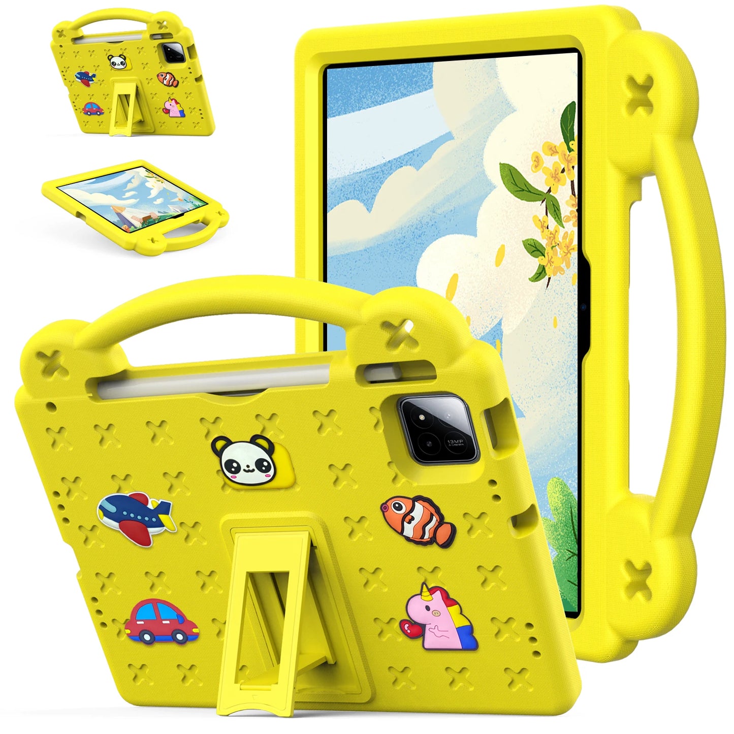 Cute Bear EVA Case For Official Xiaomi Pad 8 7 Pro 2025 11.2 Built-in Kickstand Kids Funda Cover Shockproof With Portable Holder