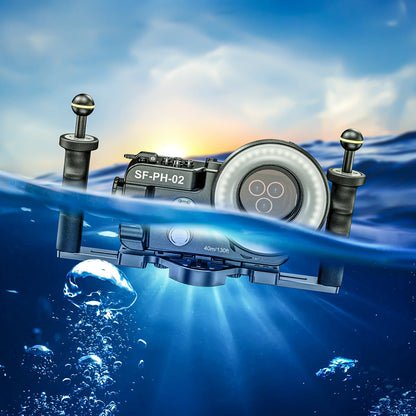 Seafrogs Universal 67mm Thread Ring Flash Light For Camera Phone Housing Waterproof Underwater Light Camera Ring Light