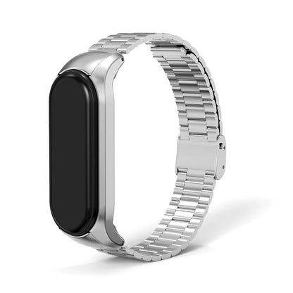 Metal Strap For Mi Band 6 5 4 3 Luxury Stainless Steel Bracelet Watchband For Xiaomi Miband Pink Gold Sliver Wristband With Tool