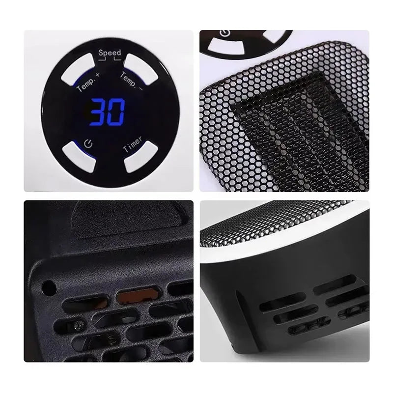 Remote Heater 500W Heater Portable Electric Heater Plug-in Wall Mounted Room Heater Home Appliance Heating Stove Mini Radiator