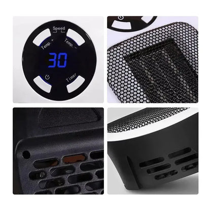 Remote Heater 500W Heater Portable Electric Heater Plug-in Wall Mounted Room Heater Home Appliance Heating Stove Mini Radiator