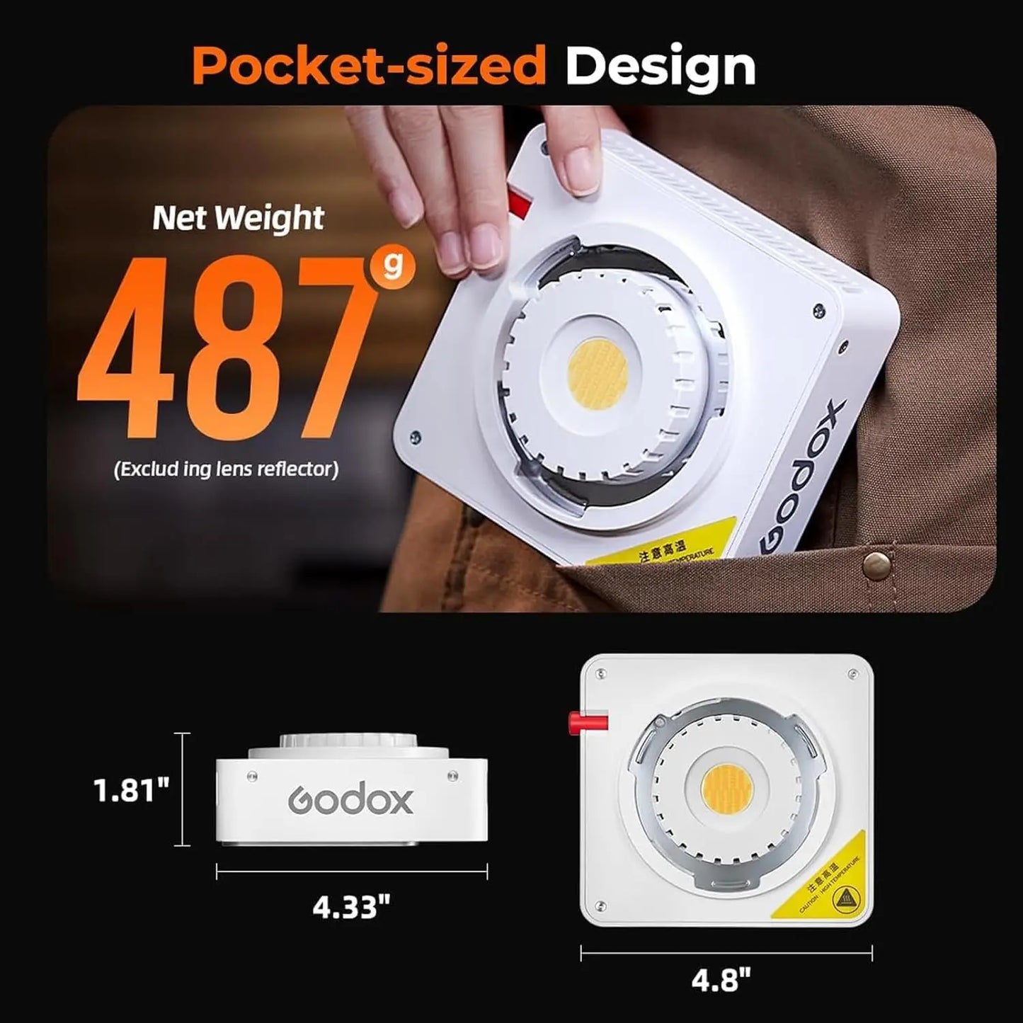 Godox ML100R 110W RGB LED Video Light 2800-6500K 11 FX Effects APP Control Godox Mount for Filmmaking/Live Streaming/Vlog
