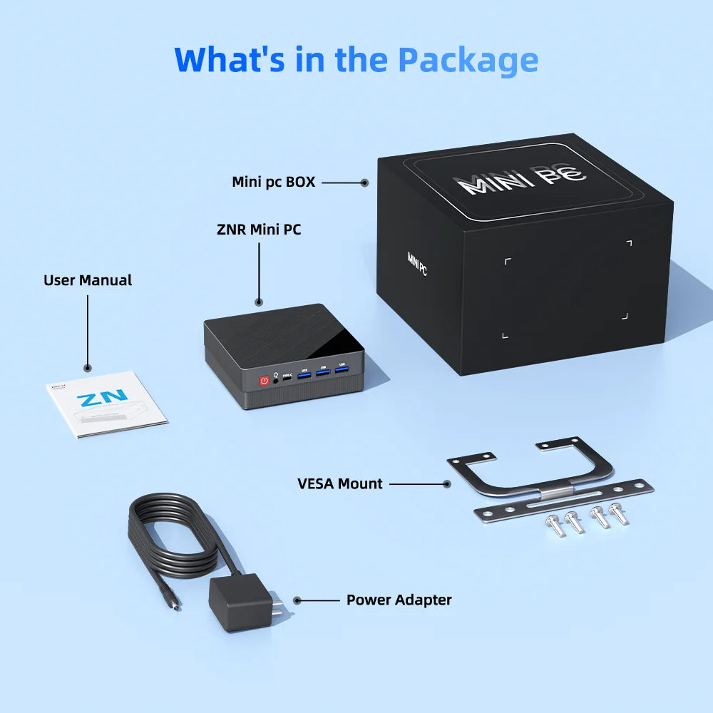 TexHoo Mini PC AMD R7 5800H 7730U up to 16G DDR4 512G NVMe Dual HDMI DP Wifi6 WDesktop Gaming Computer Dual Network Ports