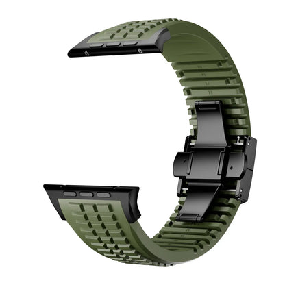 Silicone Band for Apple Watch Ultra 3/2 49mm Strap Men Sport Bracelet for Iwatch 11 10 9 8 7 6 5 Se 46mm 45mm 44mm  Watchband