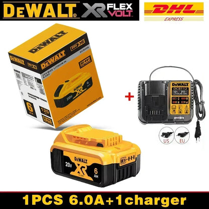 Original Dewalt 20V Battery, dewalt 2AH 3 5AH/6AH Rechargeable Lithium-Ion Battery, Dewalt DCB206 Power Tool Replacement Battery