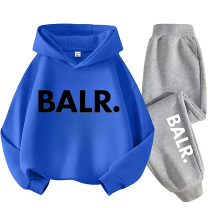 Autumn Warm New York Letter Cool Graphic Print Children Long Sleeve Hoodie +pant Suit 2pcs Set Sweatshirt Boy Girl Kid Sportwear