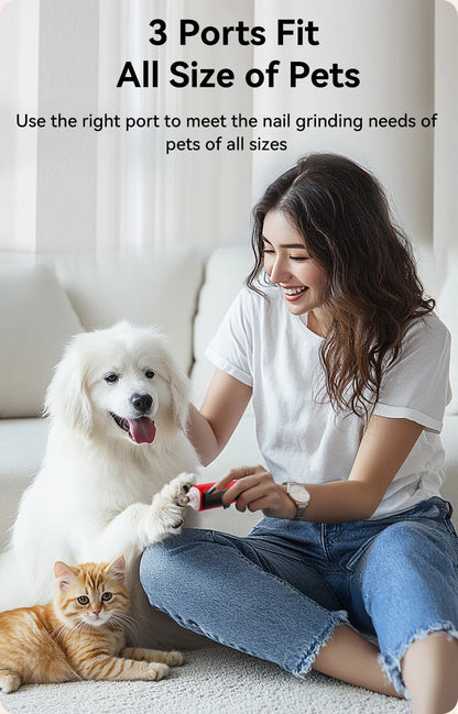 ROJECO Pet Electric Nail Grinder Rechargeable Dog Paw Grooming Nail Clipper LED Light 7 Speeds Adjustable Cat Claw Nail Grinder