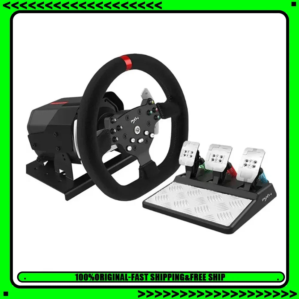 Pxn V10 Steering Wheel Gaming Controller Wired Force 900 Rotation Game Steering Wheel For Ps3/Ps4/Switch/Xbox Man Gifts Custom