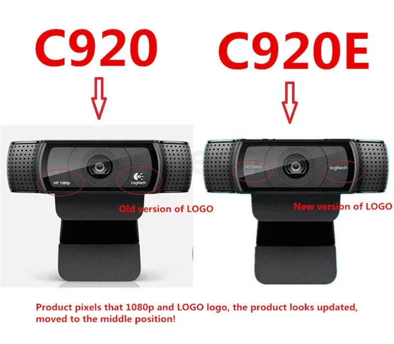 Logitech C920e HD Pro Webcam Widescreen Video Chat Recording USB Smart 1080p Web Camera For Computer C920 Upgrade Version CMOS