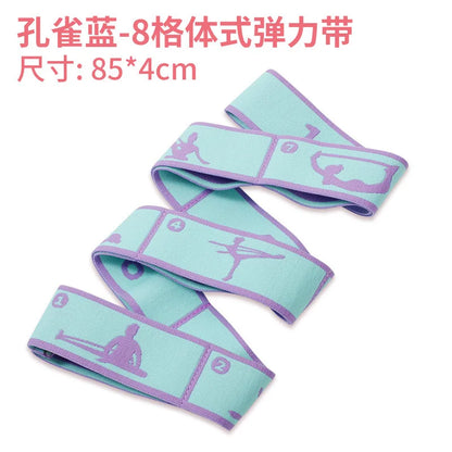 Yoga Stretching Belt Dance Stretching Band Loop Yoga Pilates Fitness Tension Belt  Digital Stretch Elastic Band Resistance Band
