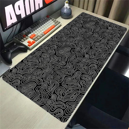 Topographic Mousepad Strata Liquid Mouse Pad Black 500x1000 Mat Gamer 900x400 Extended Pad Custom Mauseped Rubber Office Carpet