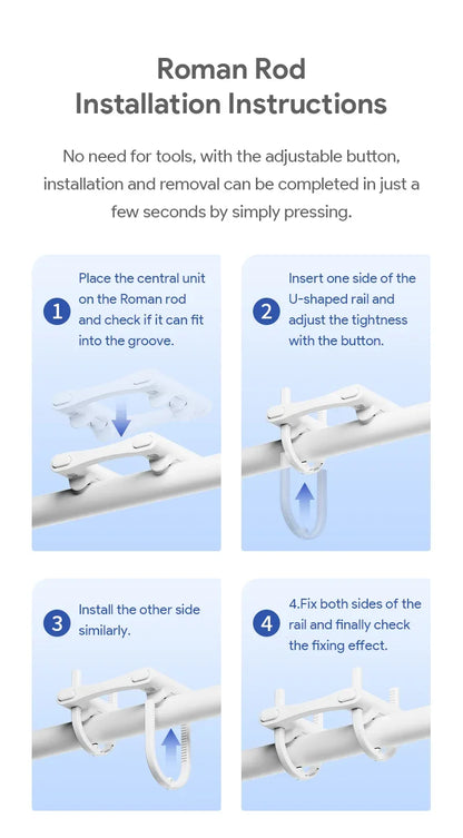 Tuya Zigbee/Bluetooth Track Curtain Robot Tuya Smart Rail Curtain Robot Smart Curtain Pusher Robot Support Siri Alexa Voice