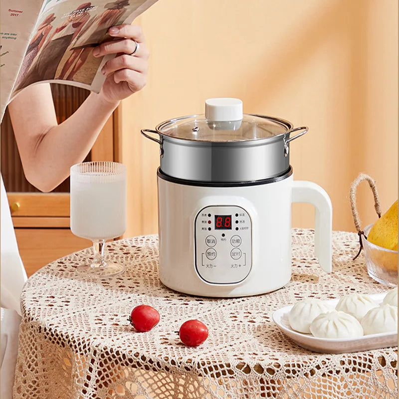 Multifunctional Electric Slow Cooker Portable Dormitory Student Office Staff Mini Electric Pot Stir Stew Non-Stick Rice Cooker