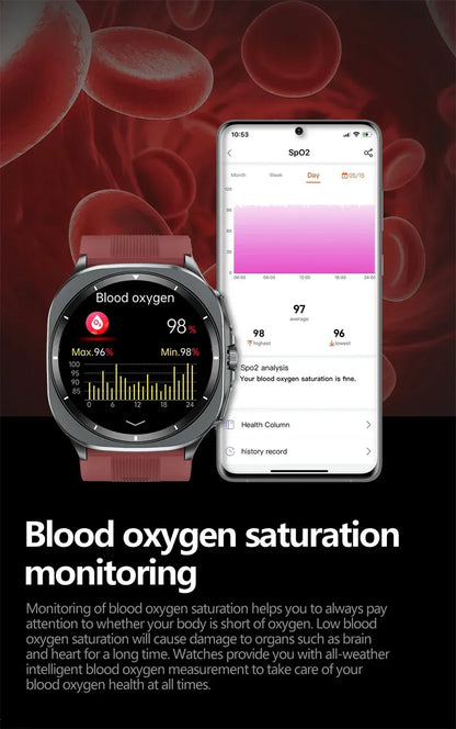 Airbag measurement Smart Watch Men ECG Air Pump Blood Pressure Blood Oxygen BT Call NFC SmartWatch For Man Android iOS upgrade