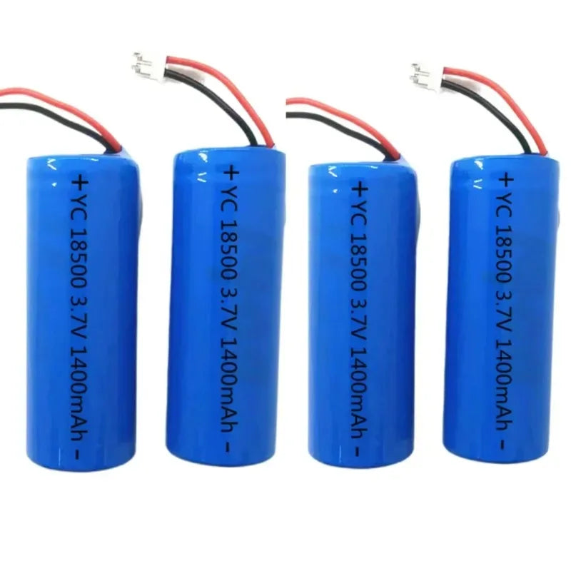 3.7V 18500 rechargeable lithium battery 1400mAh rechargeable battery flashlight strong lighting power tool battery