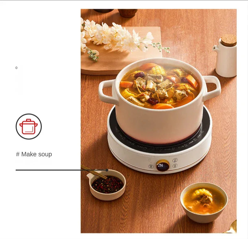 New Electric Ceramic Stove Home Mini Tea Cooker 2000W High Power Induction Cooktop Round Induction Cooker Kitchen Appliances 인덕션