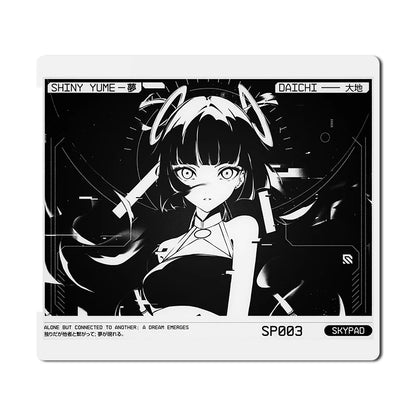 Skypad SORA YUME Glass Gaming Mouse Pad 260x210mm Smooth Frosted Surface Customize Mat FPS Office Esports Game Glass Mouse Pads