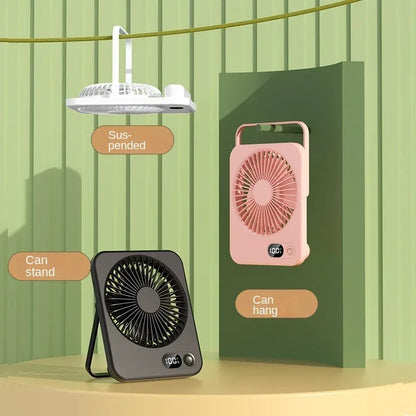 2025 New Small Fan Handy Charging Long Life Ultra-thin Desktop Fan Large Wind Super Quiet Folding Handheld Table Fan