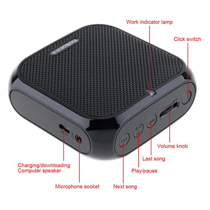 Megaphone Radios Original Sound Voice Amplifier Waist Band Clip Loudspeaker Support USB FM Radio TF MP3 Player For Teachers