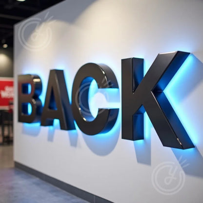 Custom Made LED 3D Sign Metal Backlit Letters for Outdoor Business Storefront Waterproof Advertising Display