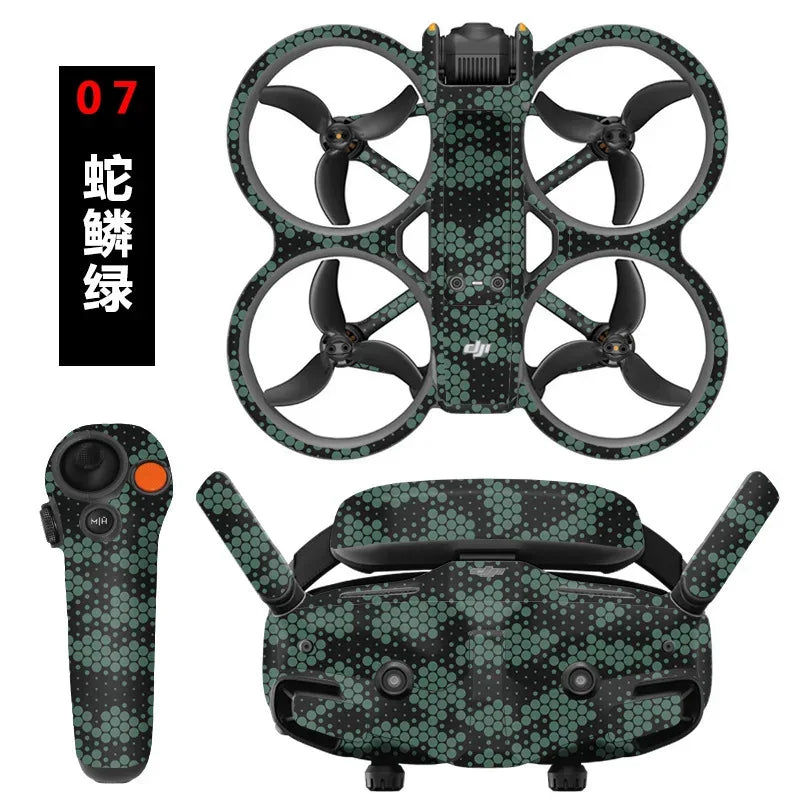 Stickers Skin Set Protective Film for DJI Avata 2 Motion Rocker 3 Goggles 3 Anti-scratch Protective Film Refit Decals Accessory