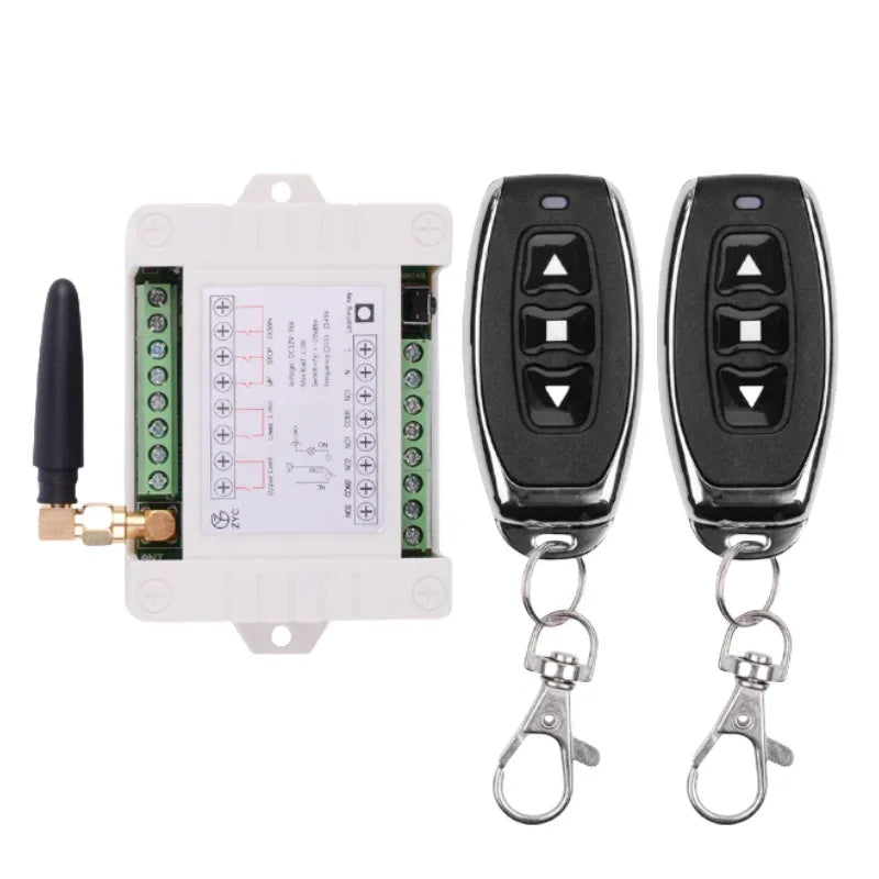 Universal 12V-36V 2-channel wireless motor RF remote control relay module switch receiver motor front and rear electric doors