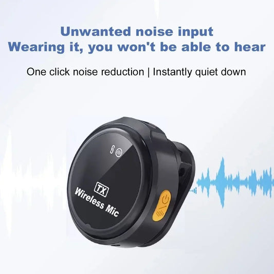Wireless Lavalier Lapel Microphone iPhone iOS/Android Type-C Phone Live Game Recording Interview with Magnetic Clip For Xiaomi