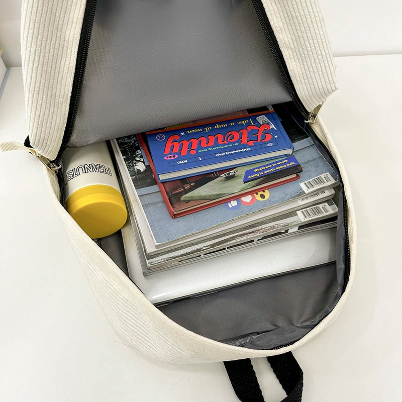 Black Grey White Red Versatile Backpack High Quality Large Capacity Waterproof Travel Bag Washable Nylon Computer Bag Unisex