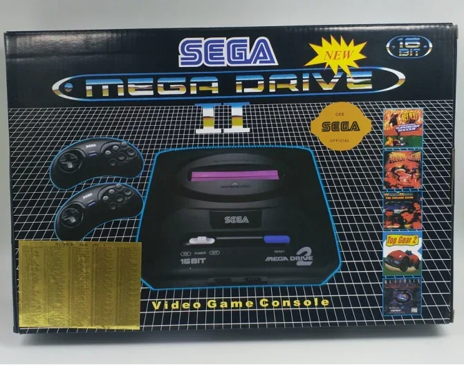 New Arrival Black Color PAL Version EU Plug Game Consoles Fit For Sega MD2 MD 2 TV Video Game Console Classic Card 16 Bit Boy
