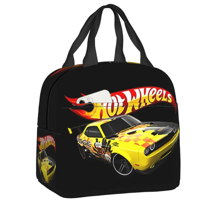 Custom Hot Wheels For Fans Thermal Insulated Lunch Bag Cartoon Sport Car Portable Lunch Container Travel Multifunction Food Box