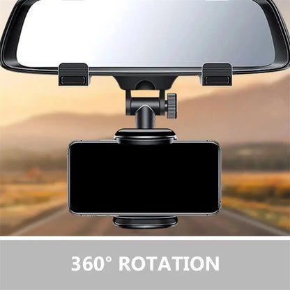 360  Foldable Navigation GPS Bracket Car Phone Holder Rearview Mirror Mount Adjustable Cell Phone Support Stable For Smartphone
