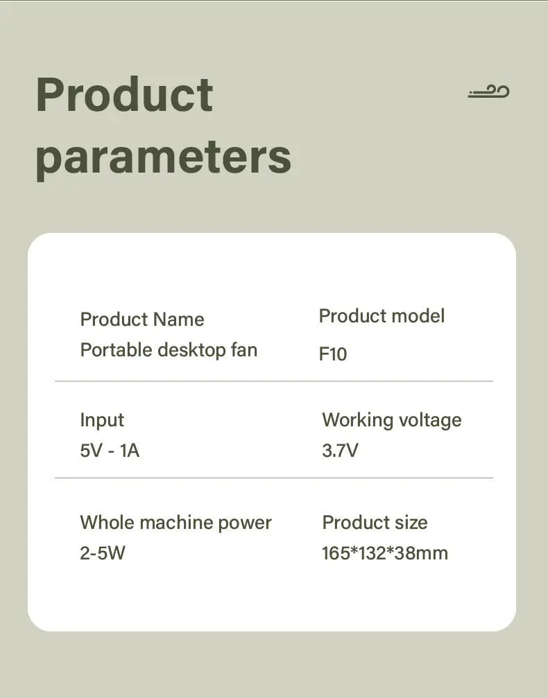 2025 New Small Fan Handy Charging Long Life Ultra-thin Desktop Fan Large Wind Super Quiet Folding Handheld Table Fan