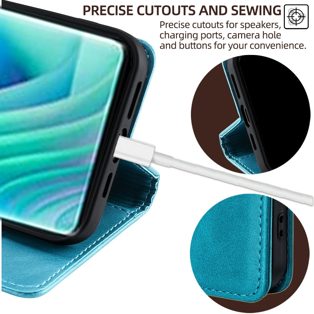 Business Magnetic Phone Case for Tecno Spark 20 10 Pro 20C 10C 8C Spark GO 2024 Pop 8 Pro Leather Wallet Case Flip Cover