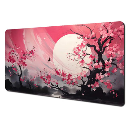 Red and Black Art Landscapes Large Mouse Pad Anti-Slip Durable Desk Mat Offices Accessories Keyboard Mouse Mat Tapis De Bureau