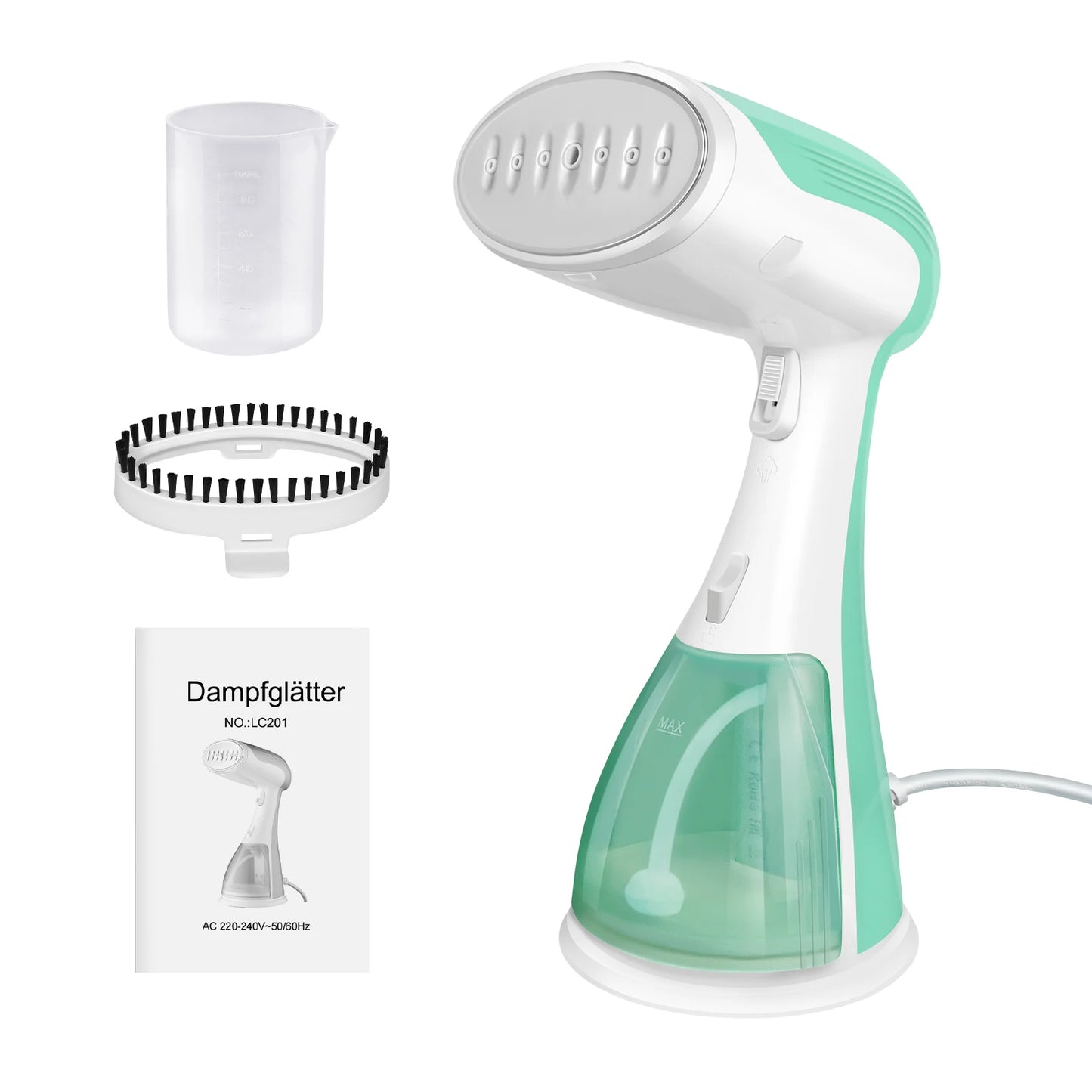 BRIEFNESS 2000W Handheld Steamer for Clothes, 30s Heat-up, Portable Garment Wrinkle Remover, Travel/Home Use, Fast Steam Iron
