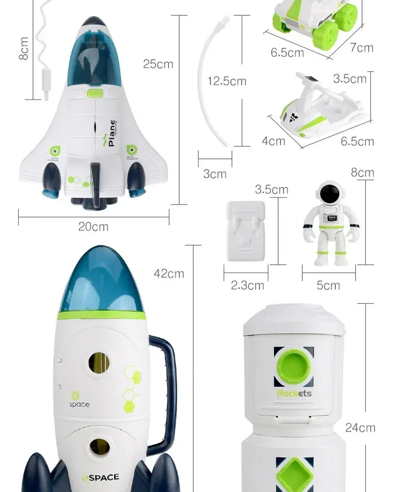 Puzzle Acousto Optic Space Toys Space Model Air Force Shuttle Space Station Rocket Aviation Series Toy Forkids Christmas Gift