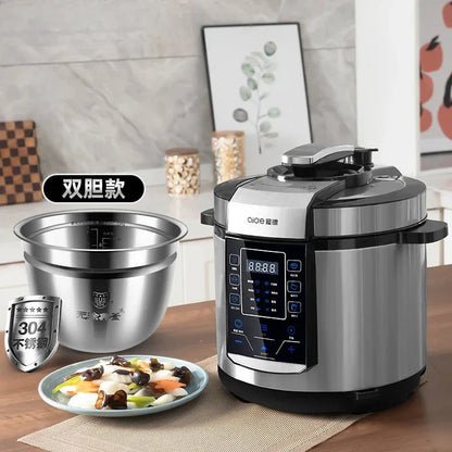 6L electric pressure cooker household large capacity 304 stainless steel intelligent pressure cooker multi-functional 220V