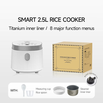 2.5L Electric Rice Cooker Titanium Liner for 2-3 People Mini MultiCooker Smart Steamed Rice Kitchen Machine 220V