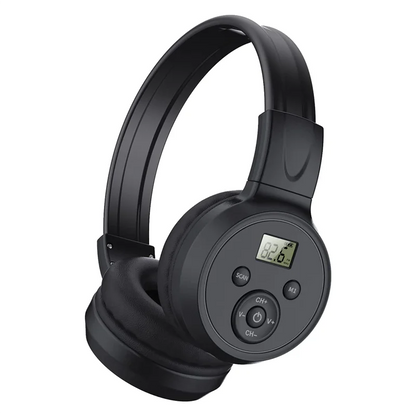 A003 Portable Wireless FM Radio Headphones , Rechargeable FM Radio Headset Receiver for Meeting, Daily Works, Hiking, Jogging
