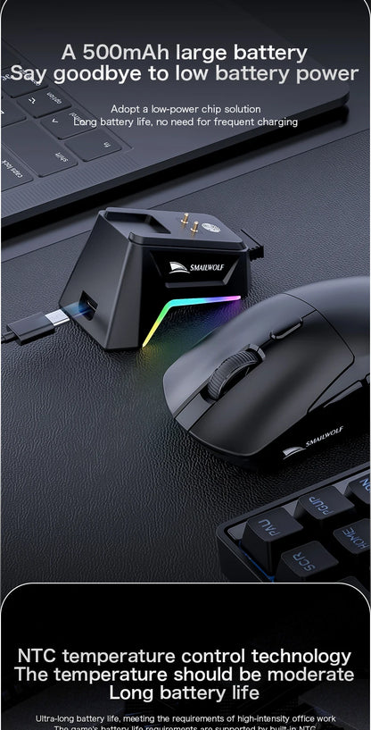 SMAILWOLF M3 PRO Wireless Bluetooth three-mode mouse E-sports gaming laptop desktop PAW3311 wired home Lightweight FPS