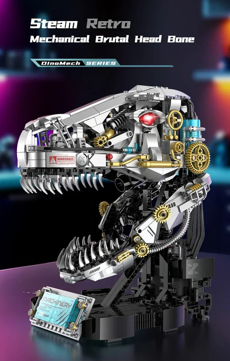 Mechanical Dinosaurs Building Blocks Model Simulated Electric Toys Christmas Gifts for Boys Kids Children Technical Toy Ornament