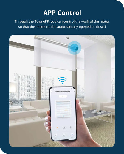 Zemismart WiFi Electric Roller Blind Motor Automatic enginer for 37mm 38mm Tube Work with Tuya Alexa Google Home Voice
