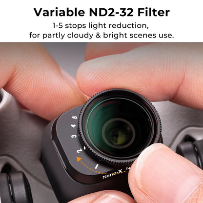 K&F CONCEPT Drone Filter for DJI Mini 3 Pro &Mini 3 UV/CPL/ND2-ND32/ND32-ND512 Variable Camera Coating Optical Glass Lens Filter