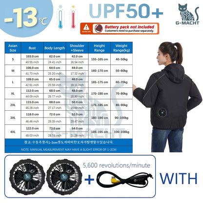 Summer Cooling Vest For Couples Breathable Fan Air Conditioner Jacket Sleeveless Heat Resistant Outdoor Workwear