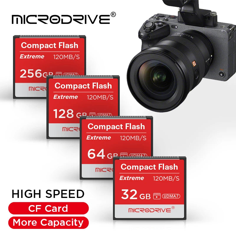Compact Flash Card 256GB 128GB 32GB 64GB Real Memory Card High Speed 120MB/S CF Card The Best Quality Flash Cards for Camera