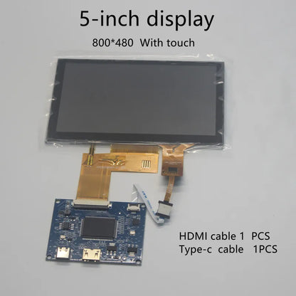 5 Inch TFT LCD Display Module 800*480 RGB IPS 40Pin High definition display with touch