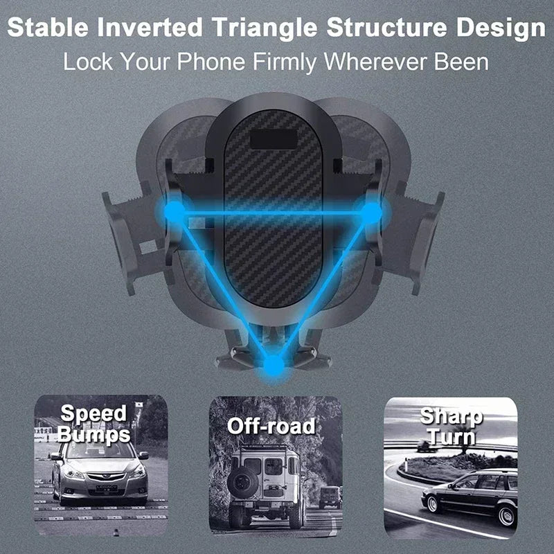 Universal Sucker Car Phone Holder 360° Rotation Windshield & Dashboard Mount Mobile Cell Support Bracket for Smartphones