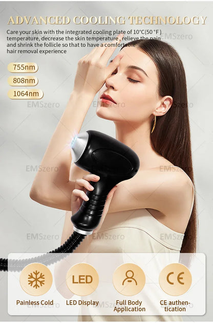 3500W Freezing Point Private Parts Body Face 808nm Diode Laser Hair Removal Machine Multifunction Permanent Painless Epilator