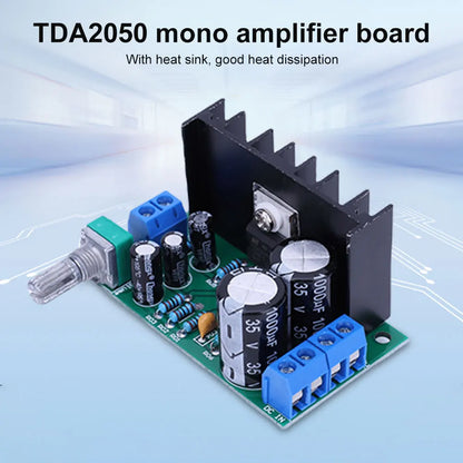 TDA2050 Mono Audio Power Amplifier Board 1-2A Stereo Amplifier Board 10-100W Audio Amplifier Output Module DC/AC 12-24V