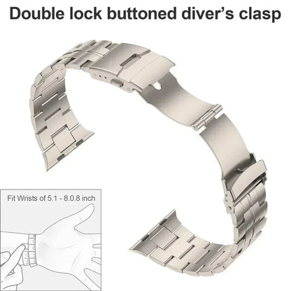 Titanium Strap for Apple Watch Ultra2 49mm 45 46 44mm 38mm 41mm Band Luxury Men's Style Bracelet for IWatch SE 10 9 8 7 6 5 4 3
